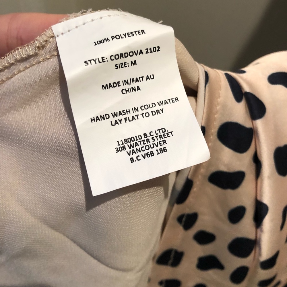 Plunge V Satin Dress Animal Print - Picture 5 of 6